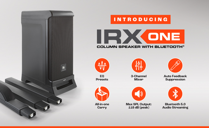 Introducing the New JBL IRX ONE: Portable, Seamless Audio Coverage in a User-Friendly Column PA