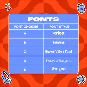 JBL Customization SET E (6 Letters + 1 Characters)