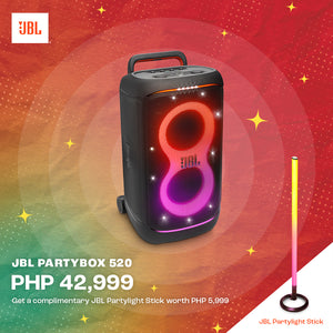 JBL Partybox 520 Portable battery-powered party speaker with Free Partylight Stick