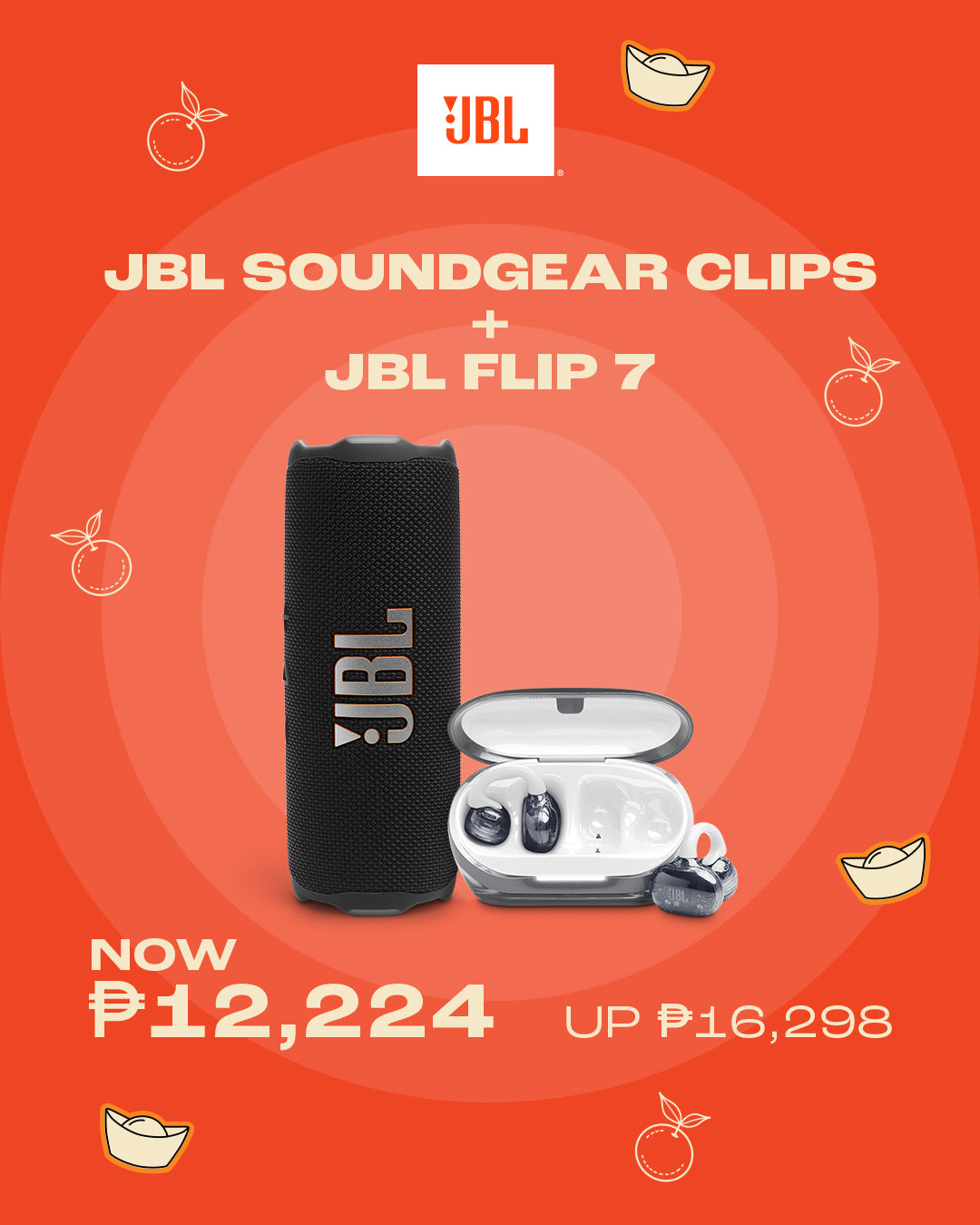 JBL FLIP 7 + JBL SOUNDGEAR CLIPS