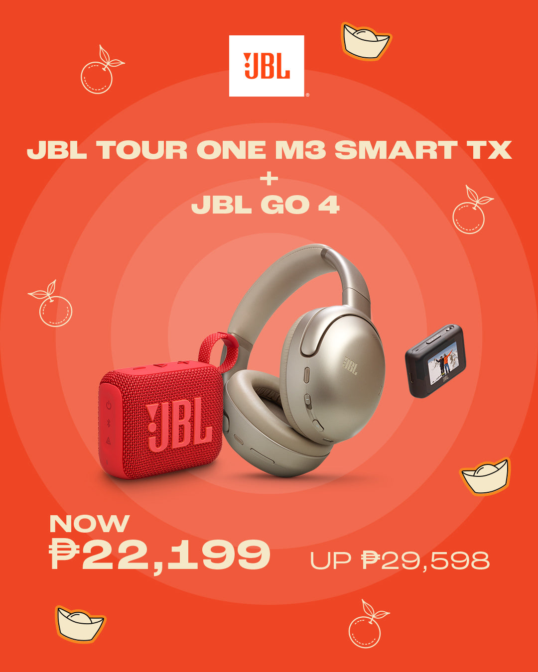 JBL GO 4 + JBL TOUR ONE M3 SMART TX