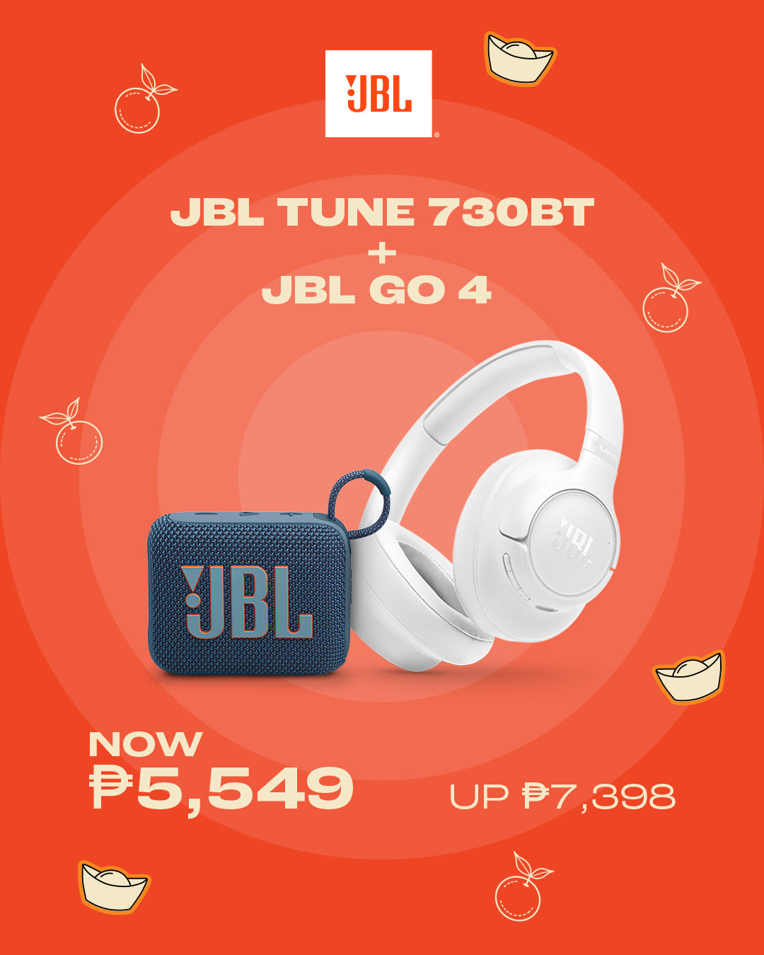 JBL GO 4 + JBL TUNE 730BT