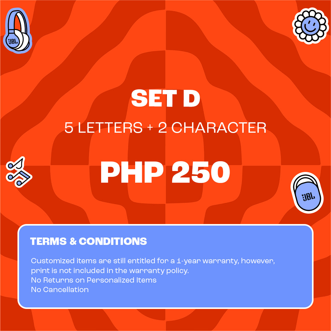 JBL Customization SET D (5 Letters + 2 Characters)