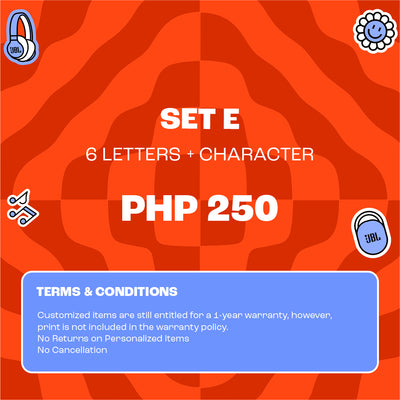 JBL Customization SET E (6 Letters + 1 Characters)
