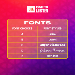 JBL Customization SET A (Letters Only)