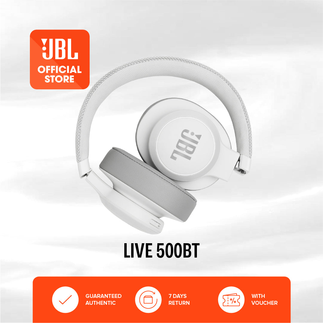 JBL Live 500BT Wireless Over Ear Headphones - BLUE