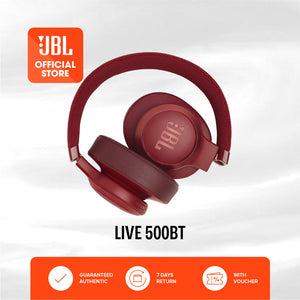 JBL Live 500BT Wireless Over Ear Headphones - RED