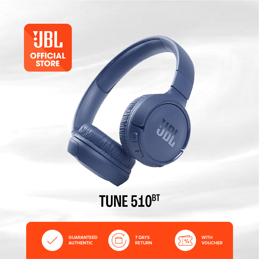 JBL Tune 510BT Wireless On-Ear Headphones - BLUE